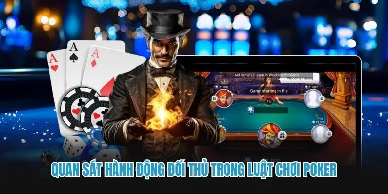 Quan sát hành động đối thủ trong luật chơi Poker